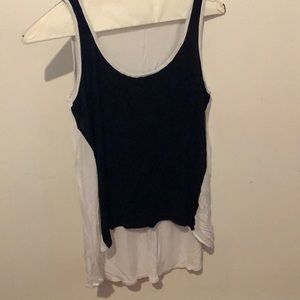 black and white tank top